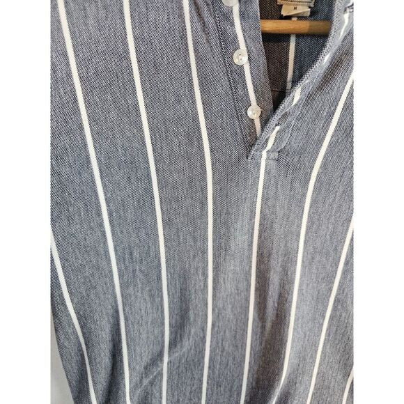 Vintage Guess Striped Preppy Polo Blue‎ & White Stripes Men's Medium Y2K - Picture 6 of 9